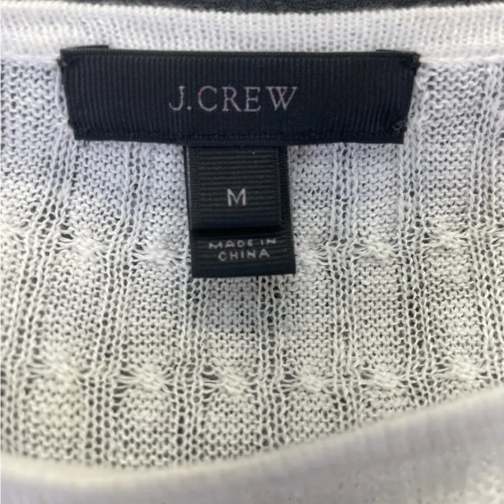 J Crew 100% Linen Cable Knit Womens Sz Medium‎ Cream Color Sweater (Z34) NW/OTs - Picture 2 of 5